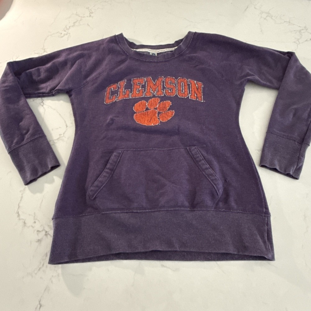 CLEMSON Agenda Perrin Sweatshirt Womens Small Purple Clemson Tigers Womens Sz‎ M